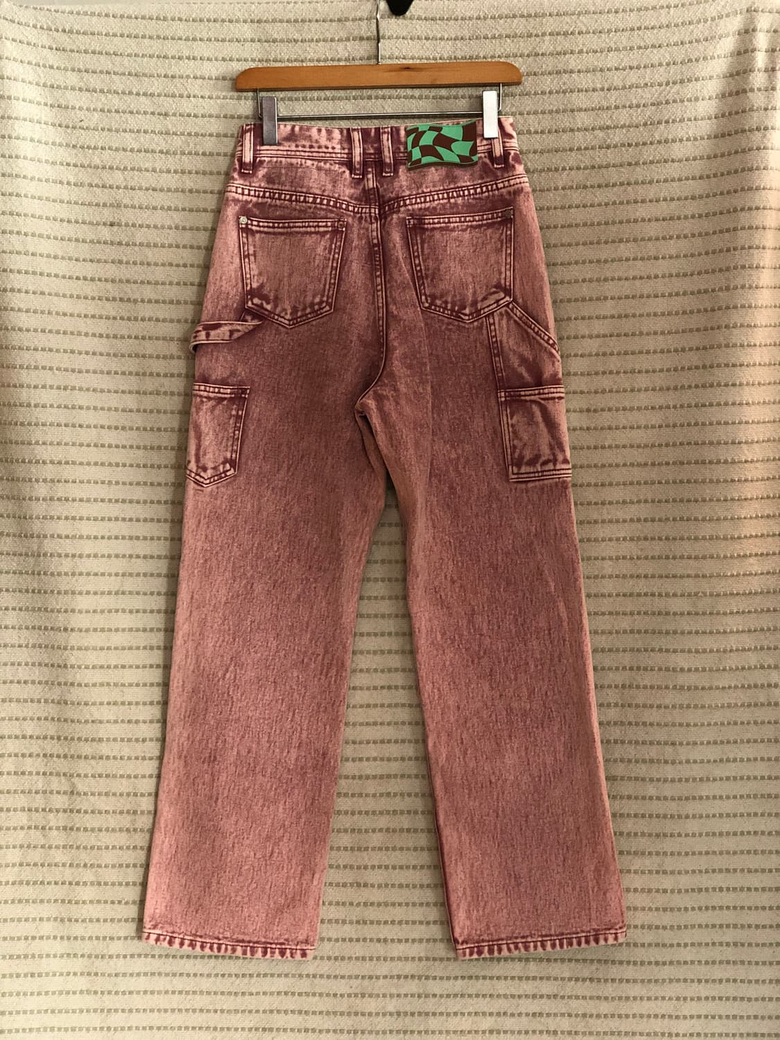 엔더슨밸 빈티지 핑크 카펜터 데님 팬츠 상품이미지2