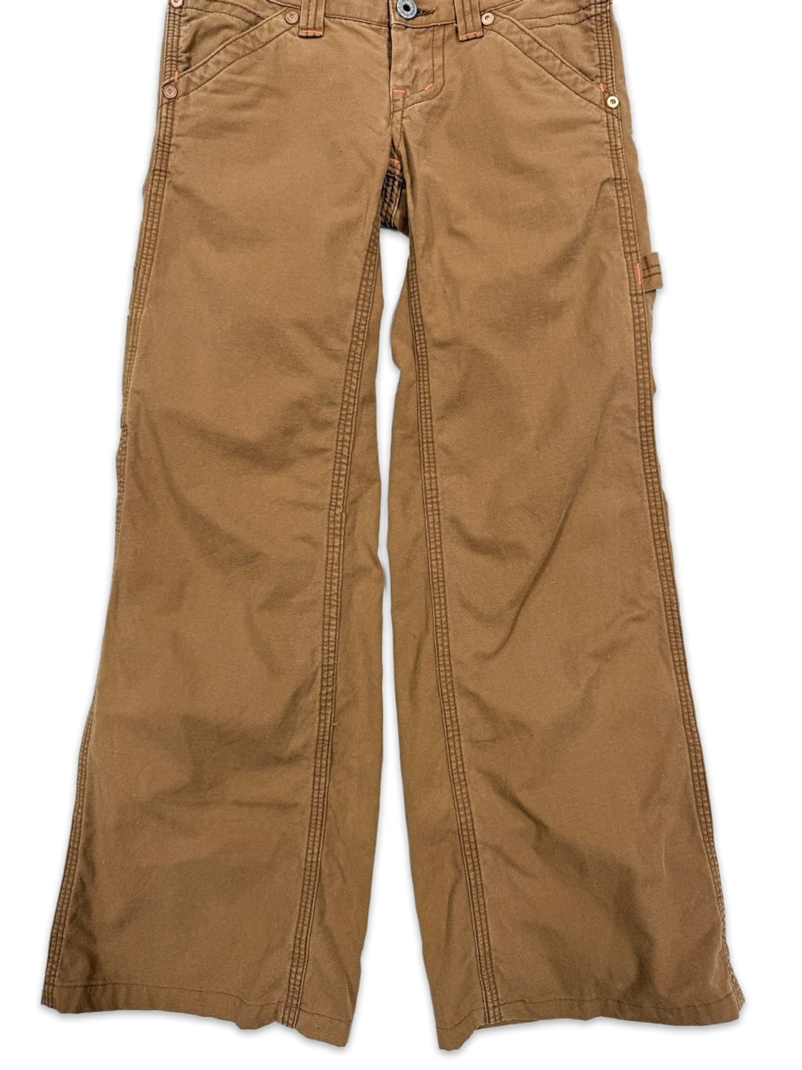 빈티지 Johnbull 라이트 브라운 로우라이즈 와이트 부츠컷 팬츠 상품이미지4