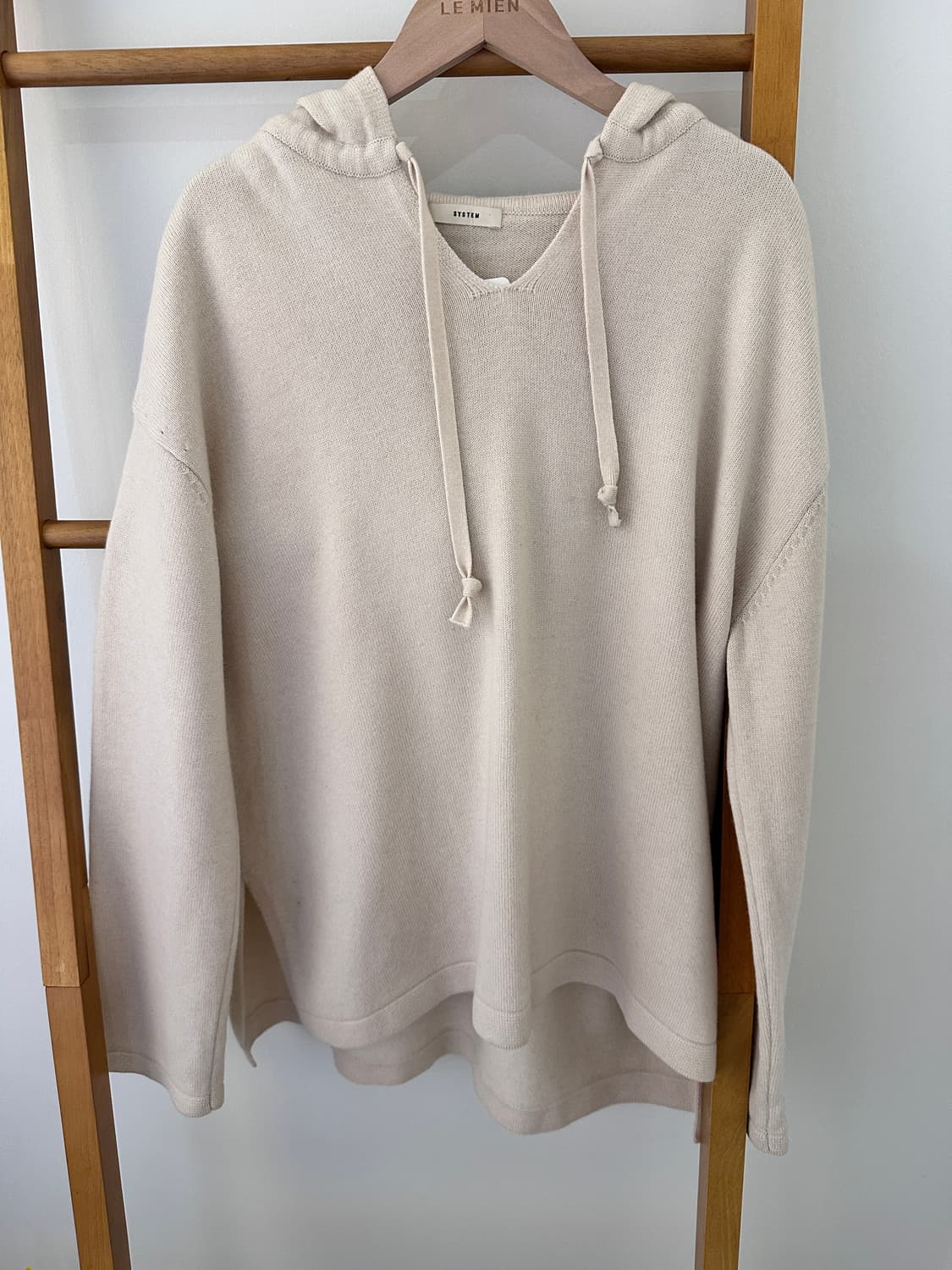 SYSTEM 아이보리 후드 울니트(사이즈 프리) 상품이미지1