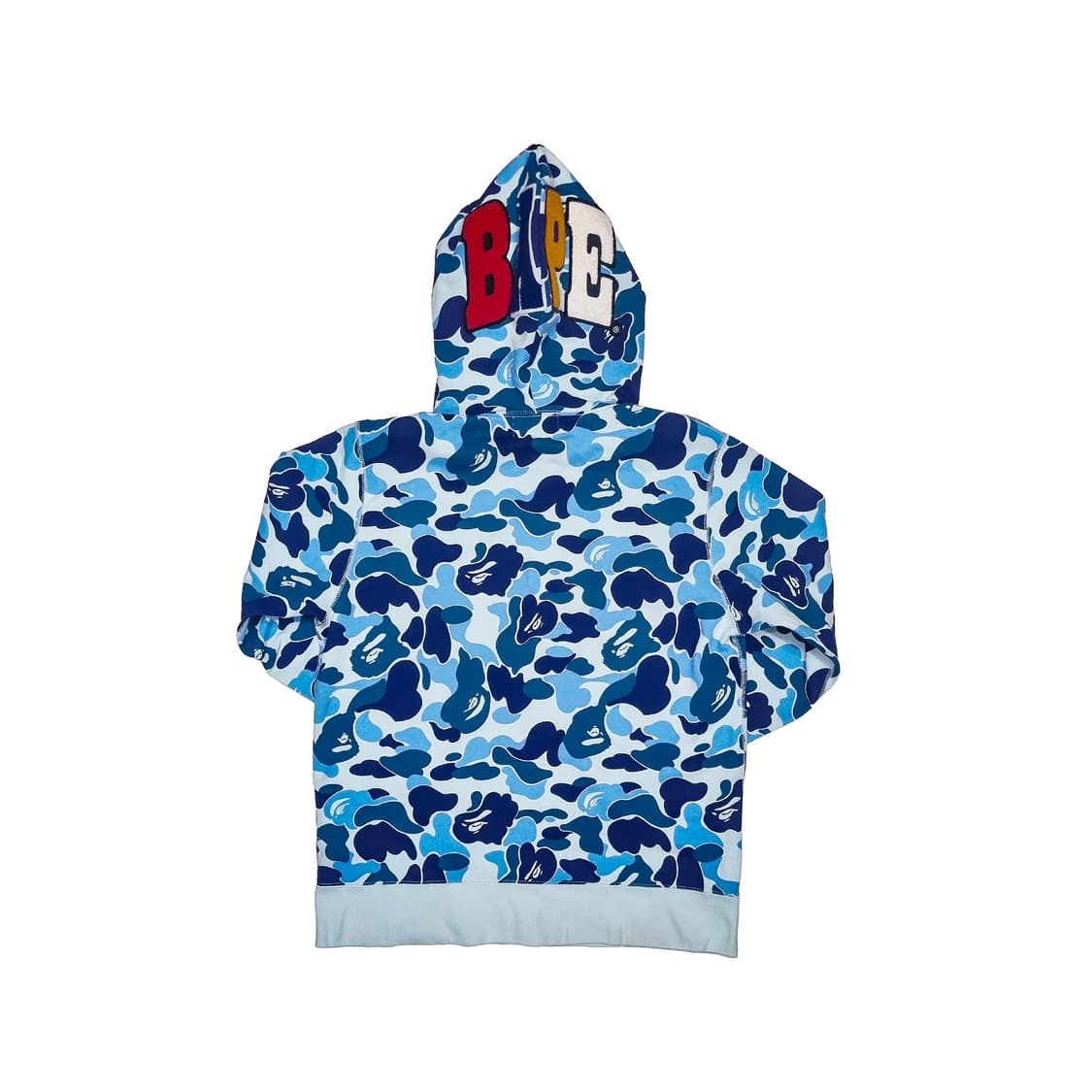 베이프 * ABC 카모 세컨드 에이프 집업후드 * 블루 * L 상품이미지3