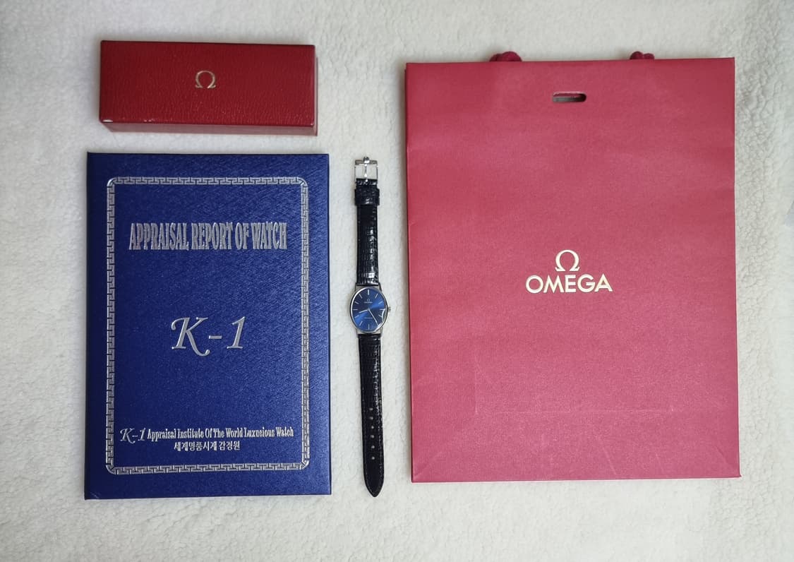 오메가 드빌 앨립스 블루 다이얼 핸드와인딩 남여공용 시계 상품이미지8