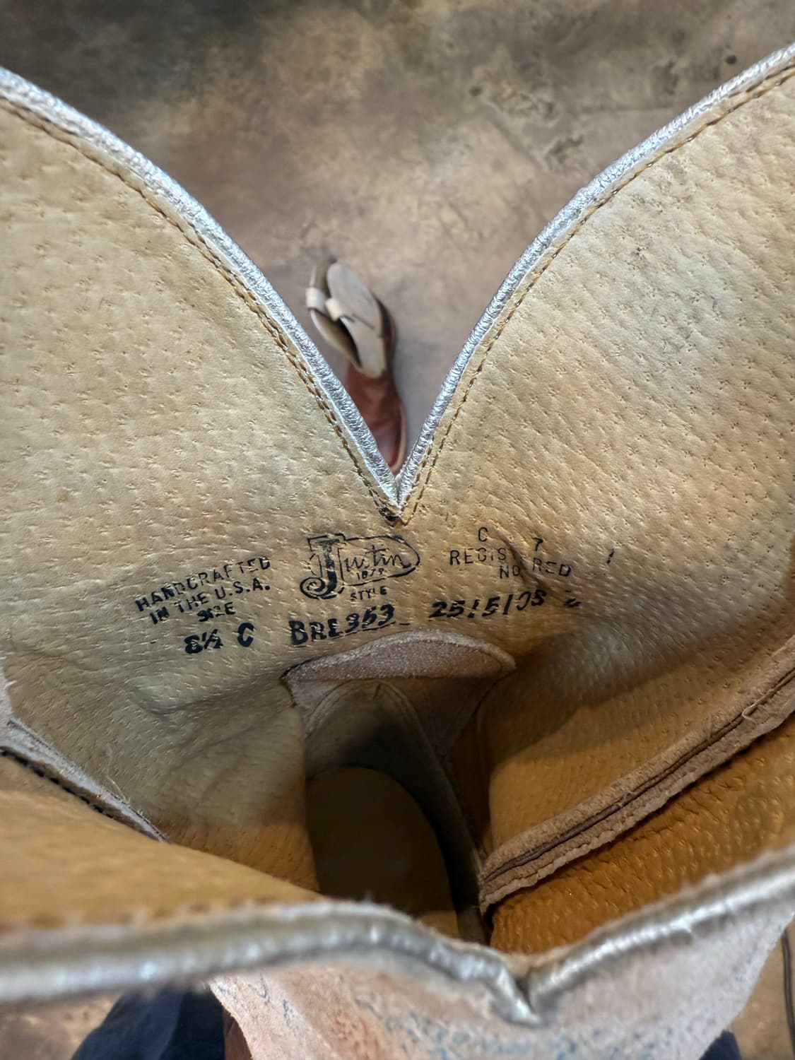 Justin 부츠 8.5c (실측 발볼좁은 255mm) 상품이미지8