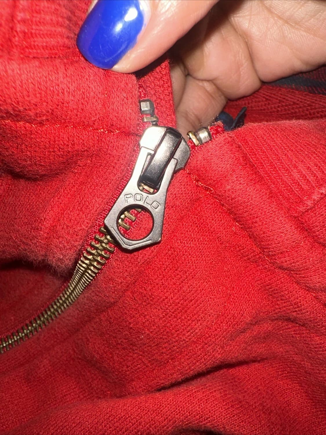 폴로 랄프로렌 빅포니 체크 후드집업 레드 상품이미지5