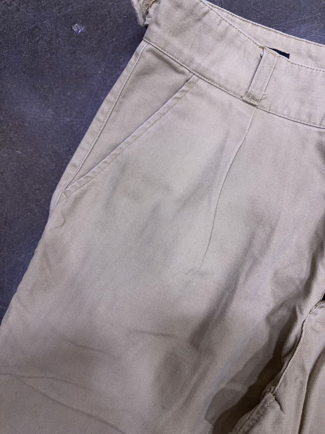 유니폼브릿지 클래식 헤링본 구르카 팬츠 베이지 M 상품이미지5