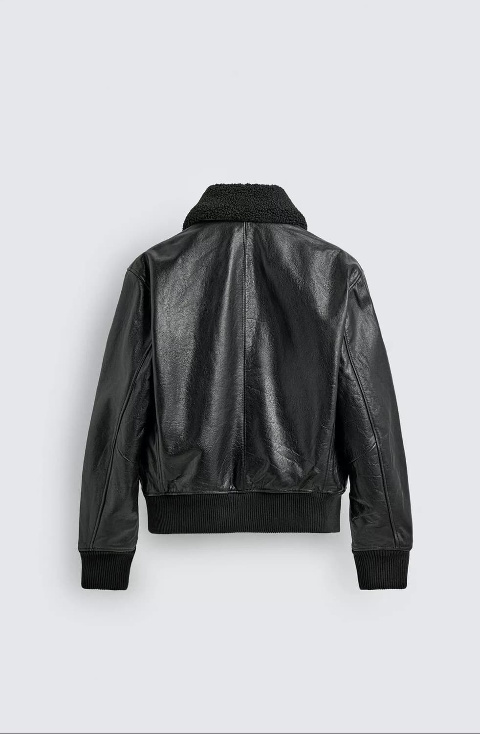 콤비 칼라 리얼레더 점퍼 상품이미지2