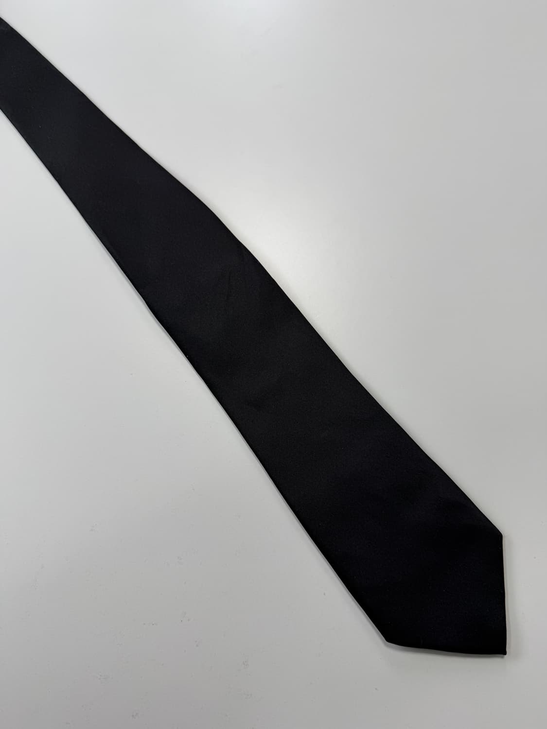 블랙 실크 혼방 넥타이 8cm 상품이미지2