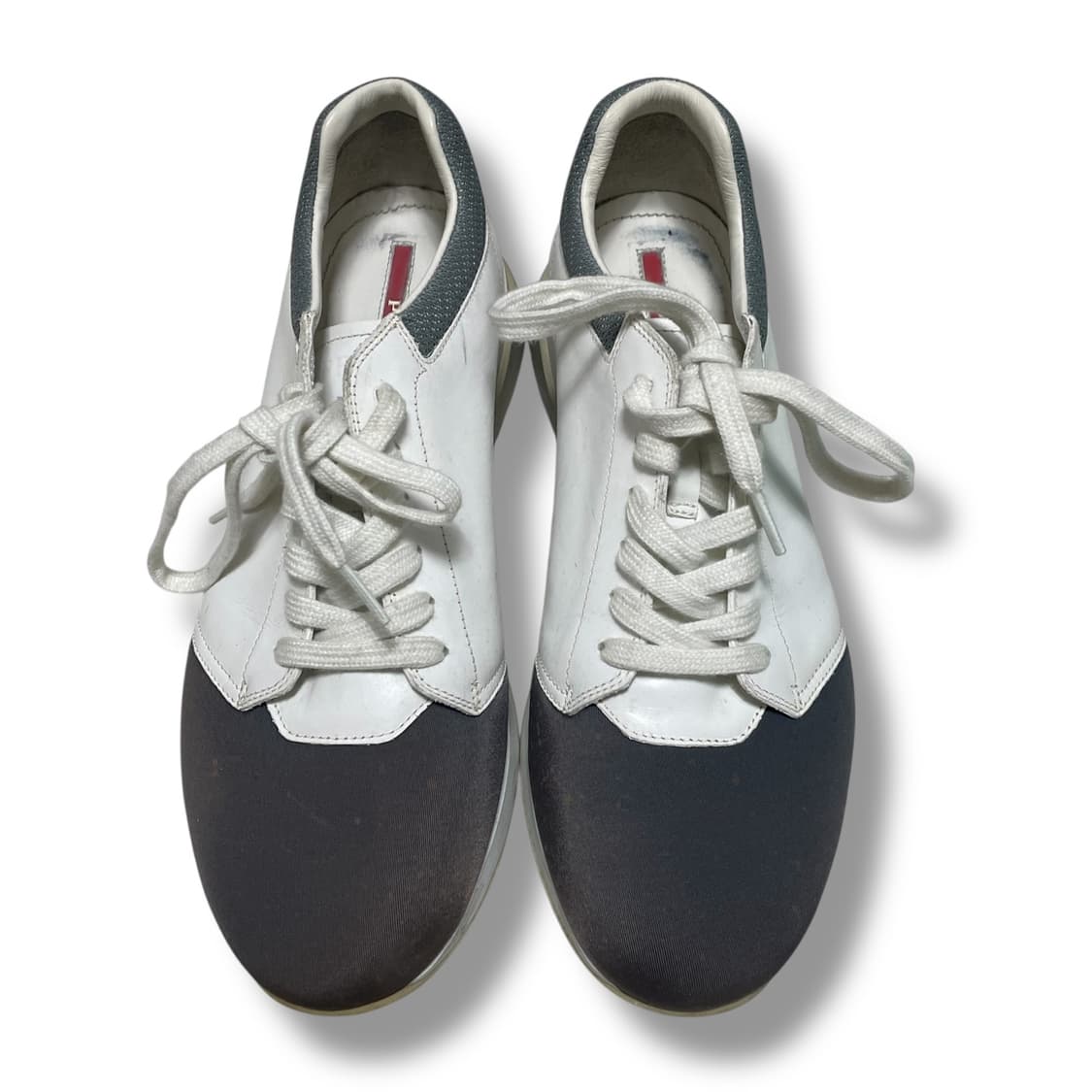 275~280) 프라다 레더 화이트 스니커즈 상품이미지3