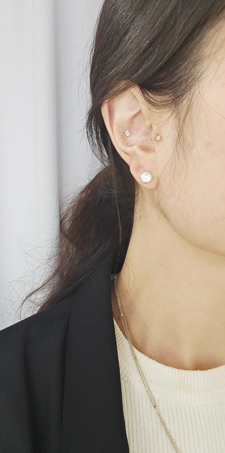 넘버링 #3111 N 다이아 6mm 귀걸이 [보증서포함 풀구성] 상품이미지8