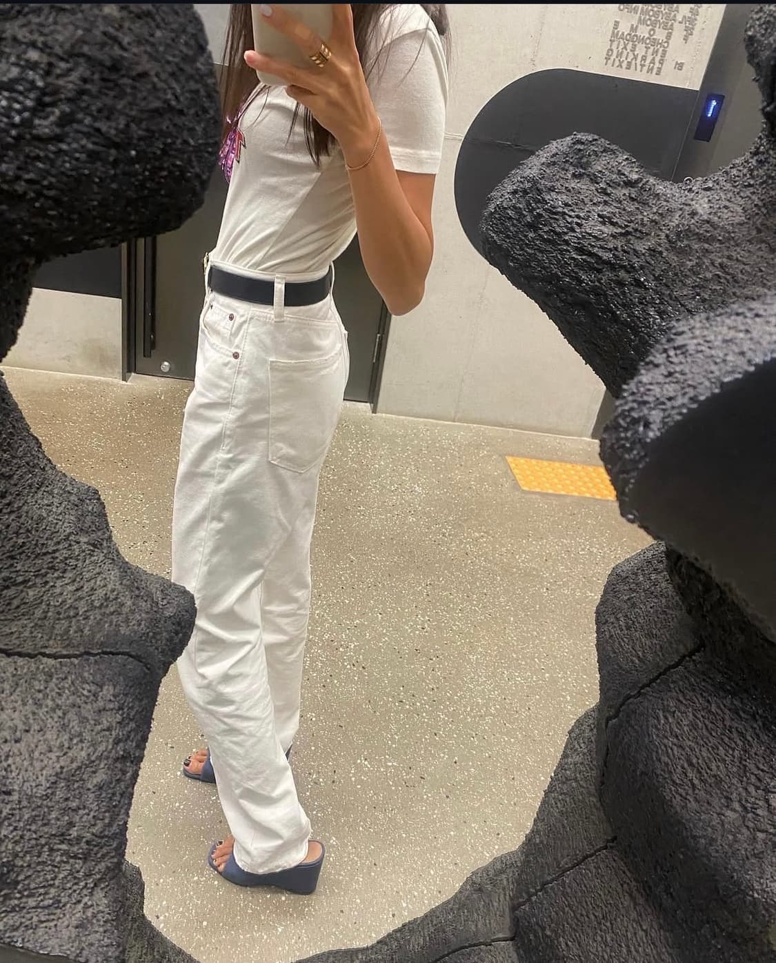 새상품) 식스앤어하프 화이트데님팬츠 M 상품이미지7