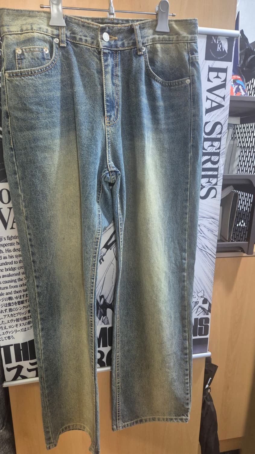 [딥센스] 뉴트로 워싱 와이드핏 데님 D311 [샌드옐로우] 상품이미지2