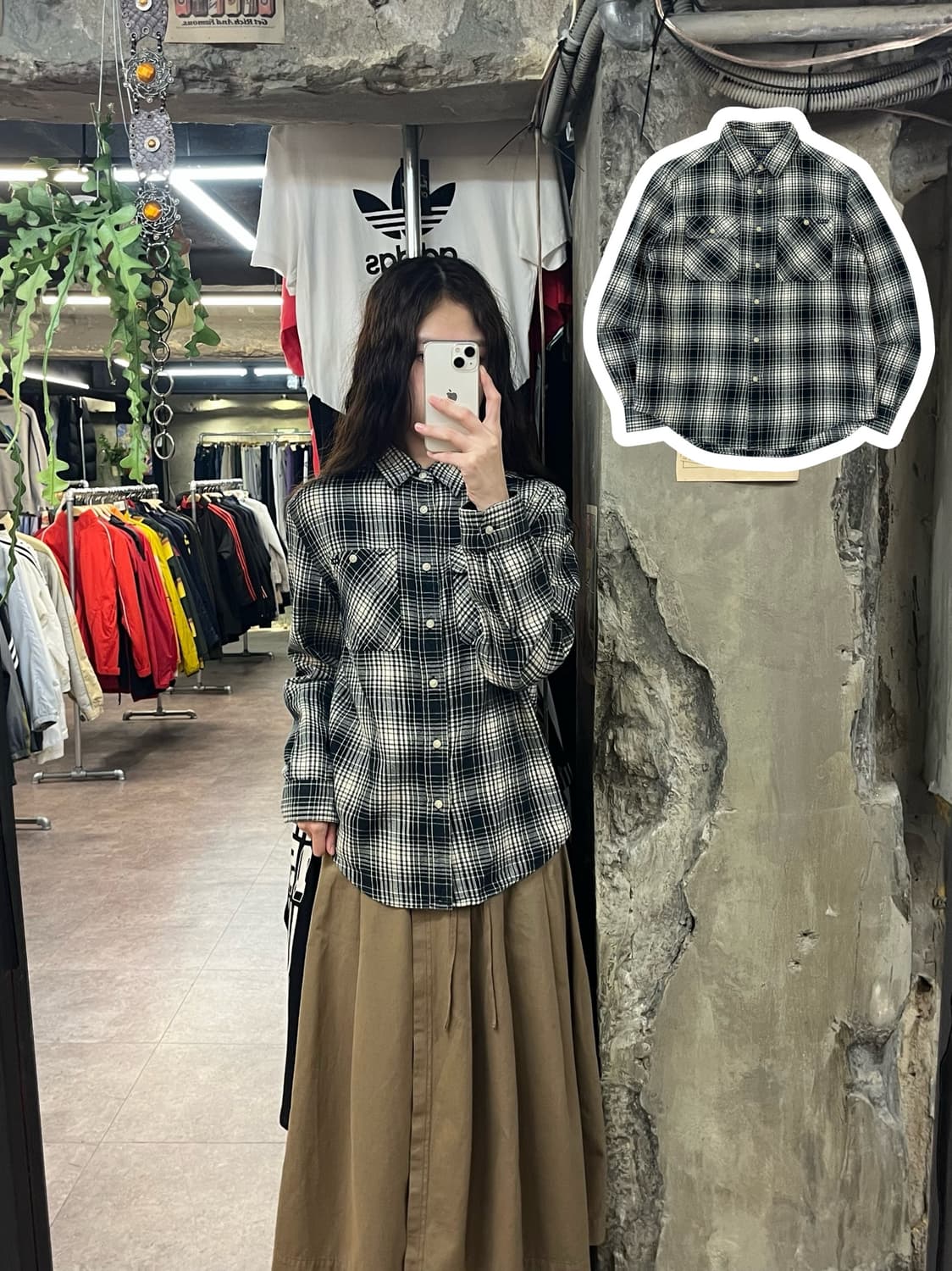 폴로 랄프로렌 체크 셔츠 블랙 L #csz1862 상품이미지1