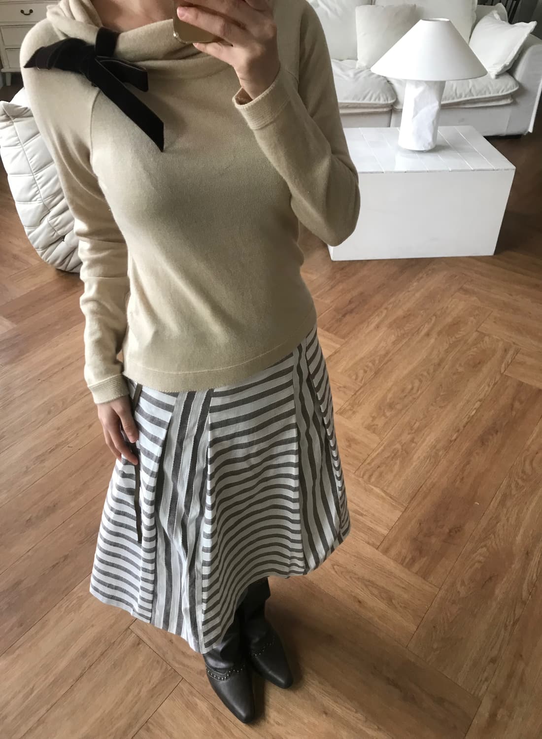 vintage stripe pattern skirt 상품이미지6