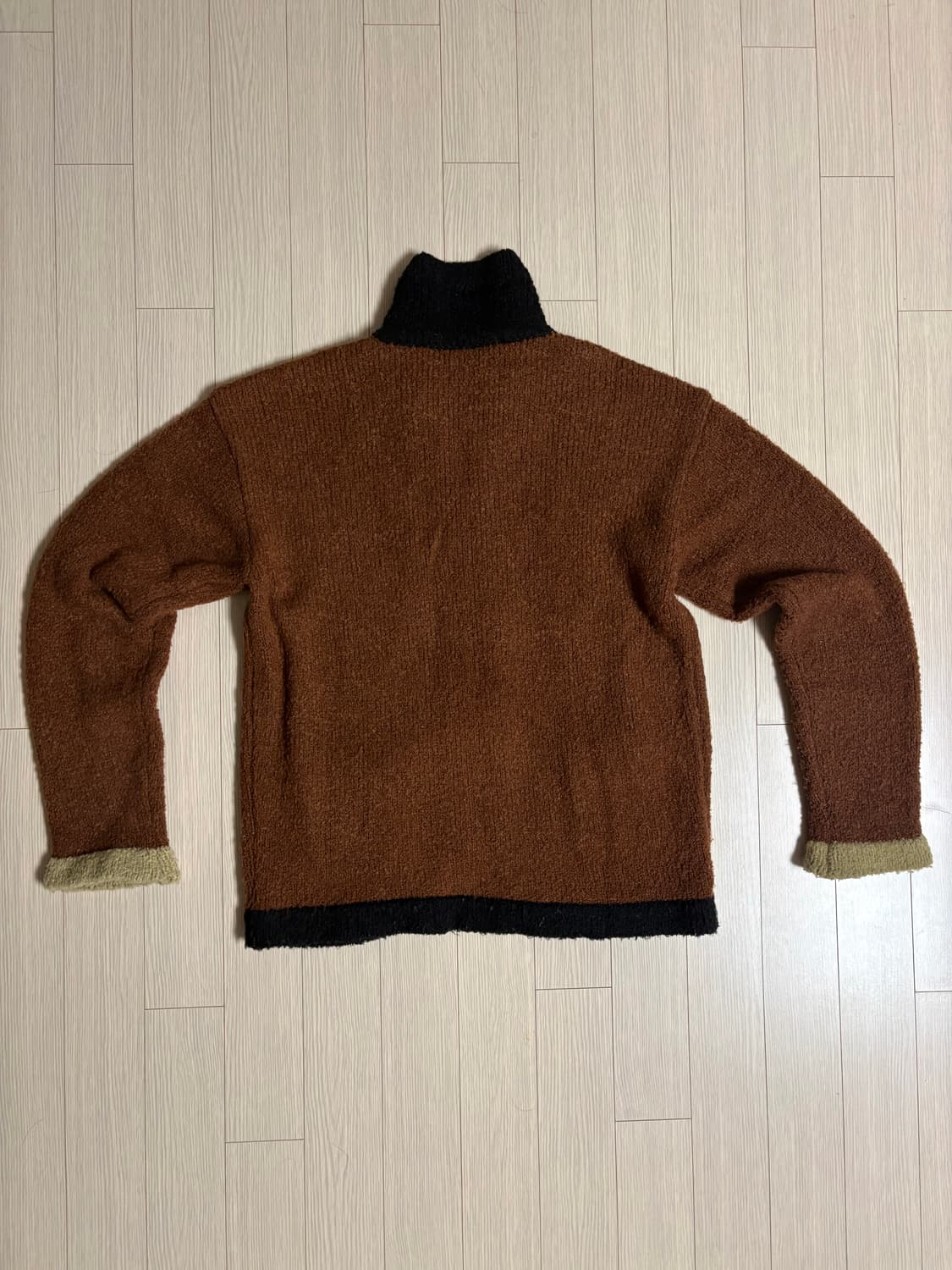 앤더슨벨 지퍼 니트 가디건 브라운 XL 상품이미지2