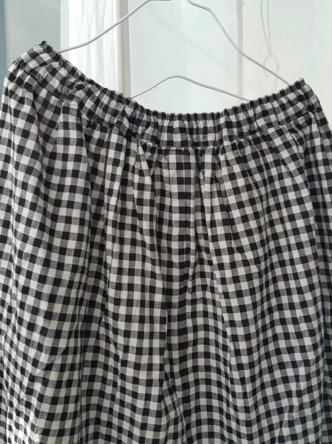 일본빈티지 새제품 samansa mos2 체크 린넨 치마 상품이미지9