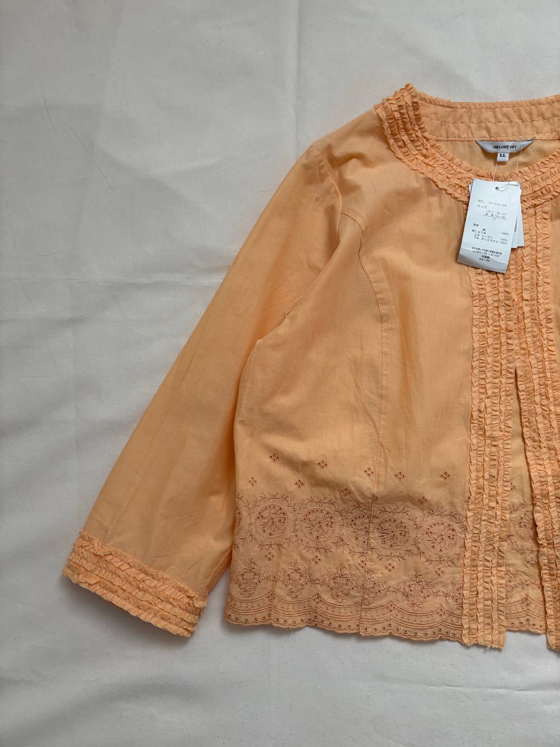 vintage orange frill lace blouse 상품이미지4