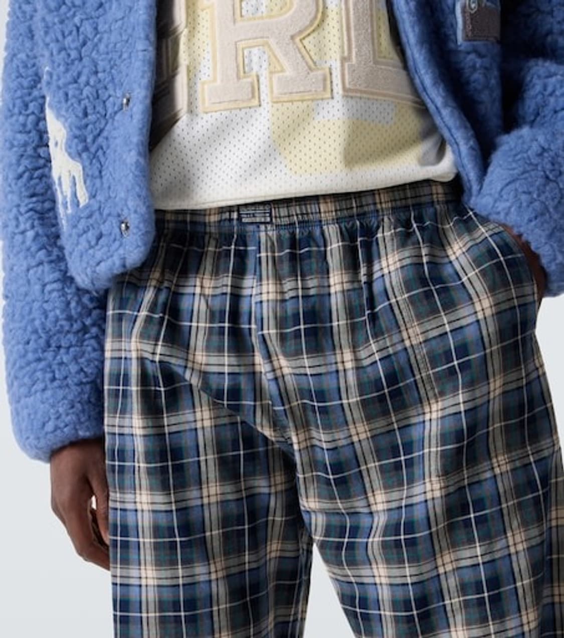 [S,L]이알엘 ERL 25fw BLUE PLAID 체크 팬츠 상품이미지5