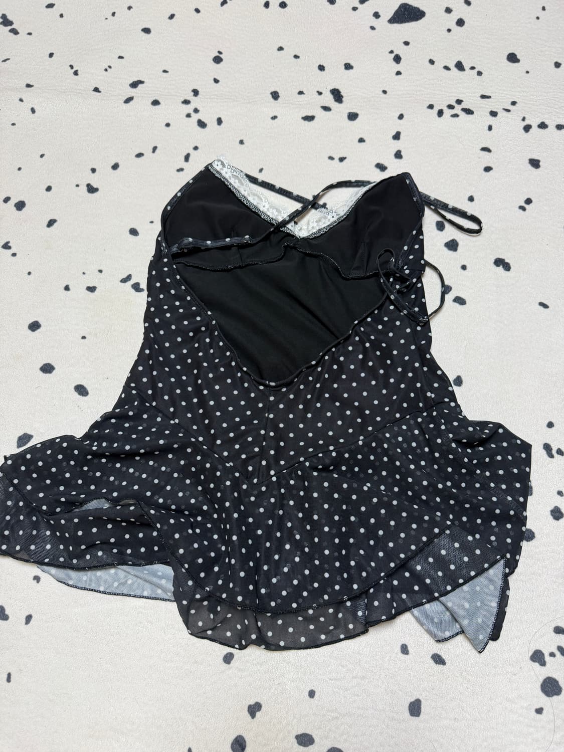 쉬인 도트 레이스 미니 원피스 상품이미지4