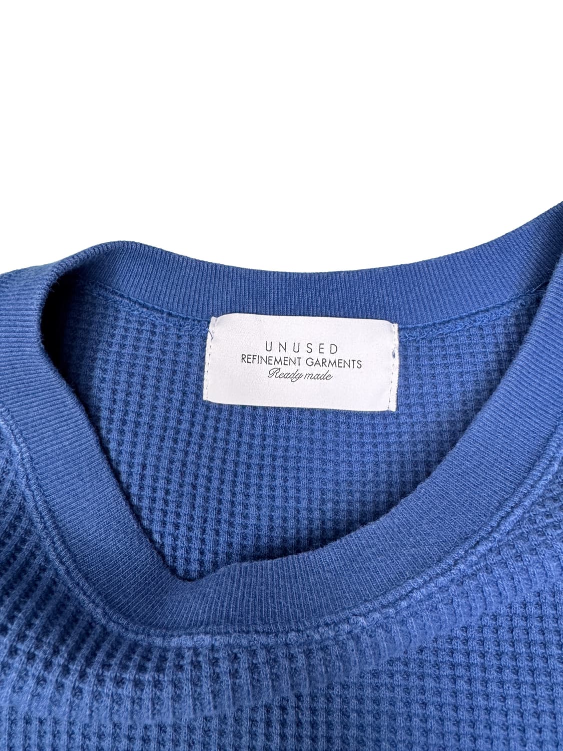 언유즈드 UNUSED thermal 와플 롱슬리브 블루 3 상품이미지5