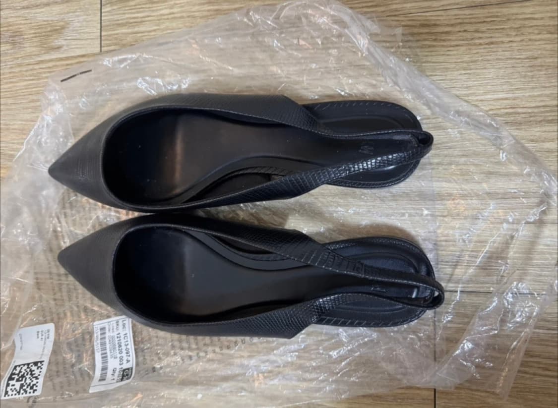 h&m 에첸엠 포인티드 슬링백 플랫슈즈 41사이즈 255 상품이미지3