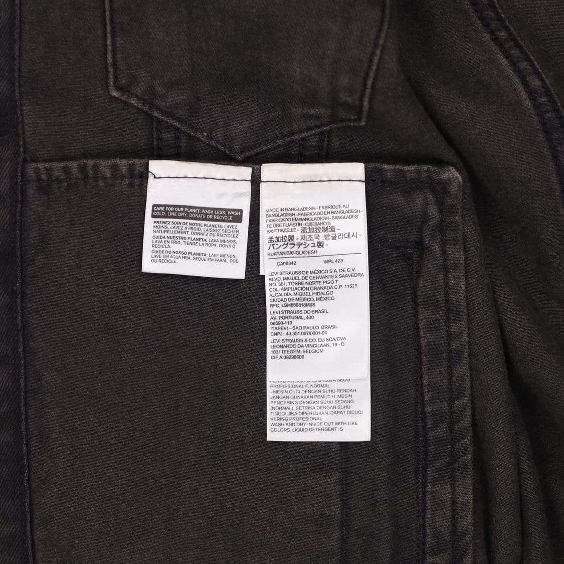 S 리바이스 프리미엄 흑청 데님 트러커 자켓 4238 상품이미지7