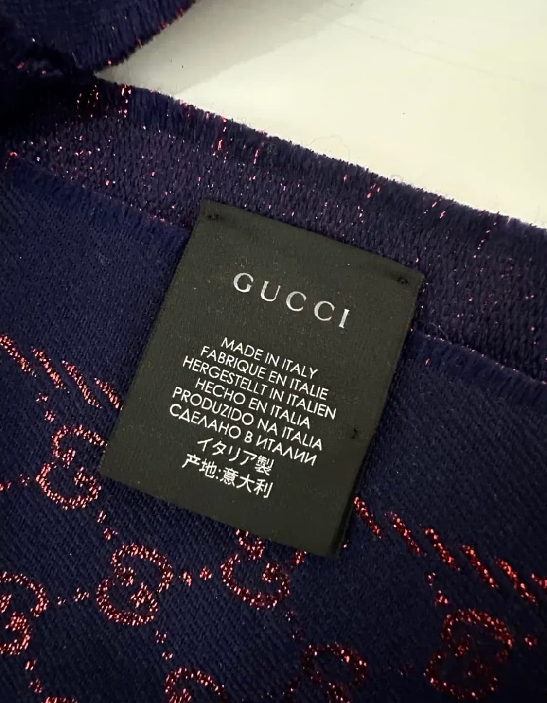 구찌 메탈릭 GG 머플러 상품이미지5