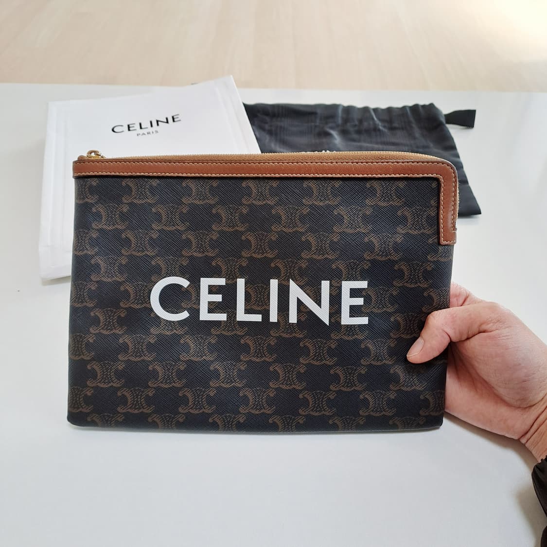 [100%/정품] 셀린느 트리옹프 캔버스 클러치,셀린느파우치,셀린느클러치 상품이미지9