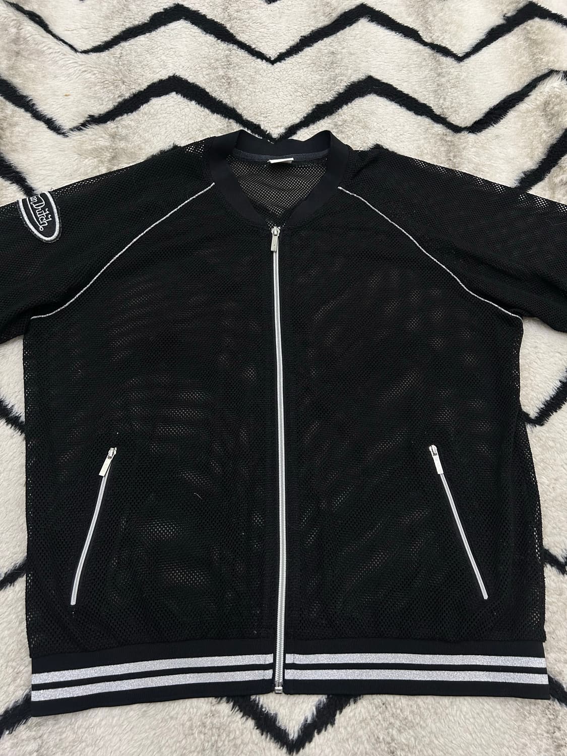 [L]본더치 Y2K 풀 메쉬 집업/블랙 상품이미지3