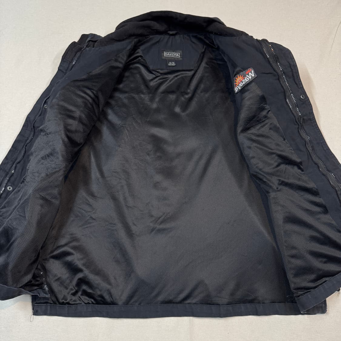 XL) DAKOTA x Wasaya 워크웨어 캔버스 베스트 블랙 상품이미지5