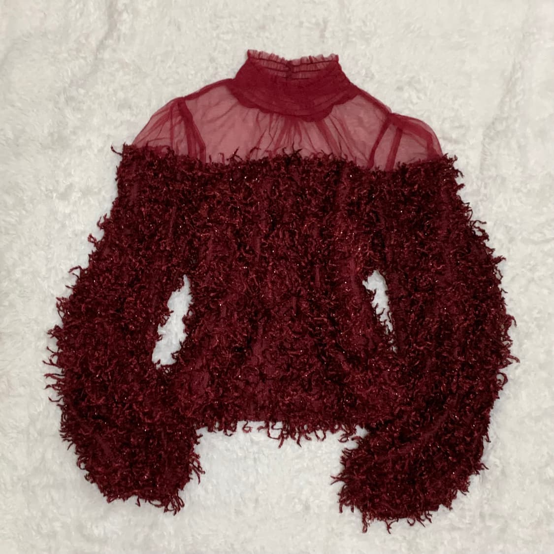 세실맥비 갸루 시스루 퍼 니트 상품이미지2