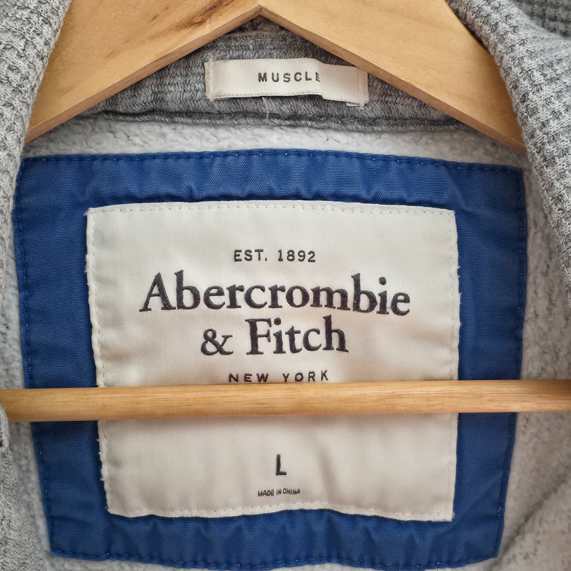 [L] 아베크롬비 빈티지 그레이 후드집업 상품이미지5