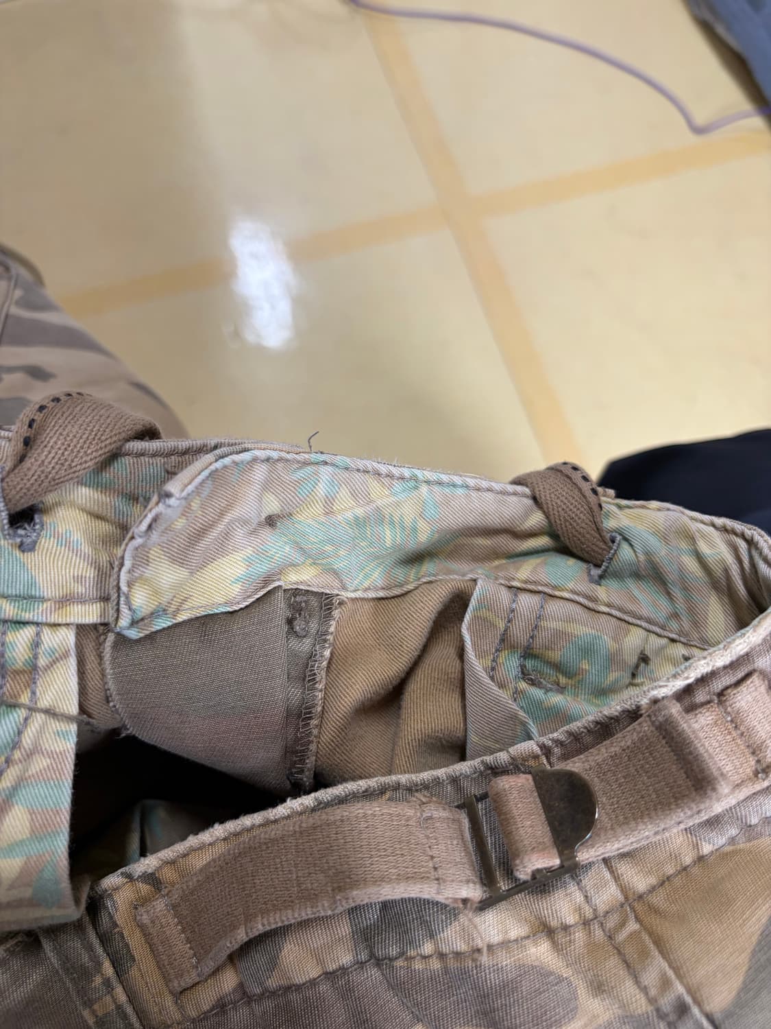 빈티지 카모 스트링 카고 버뮤다팬츠 상품이미지6