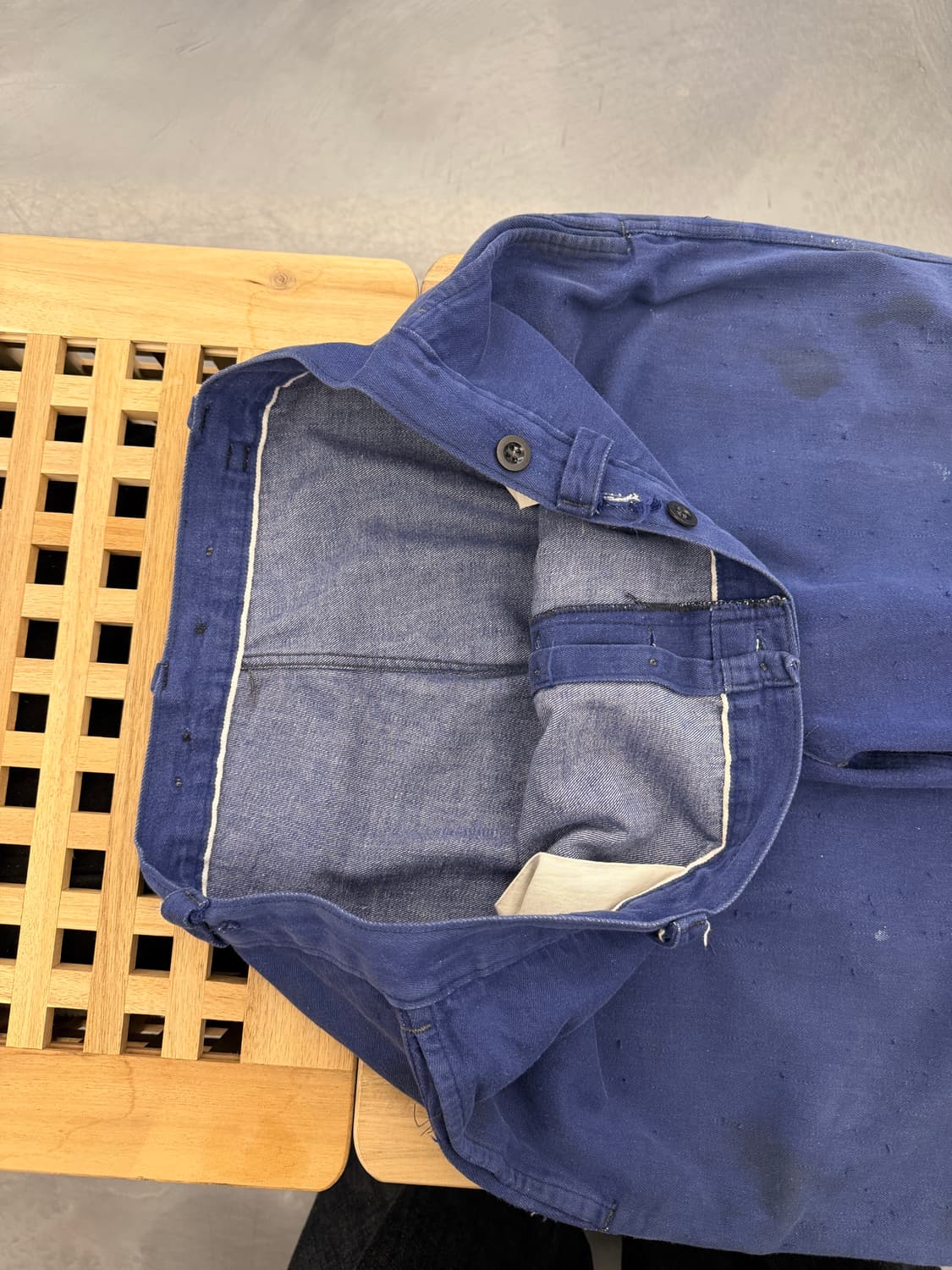 1950s FRENCH HAIRY INDIGO DENIM 프렌치워크팬츠 상품이미지6