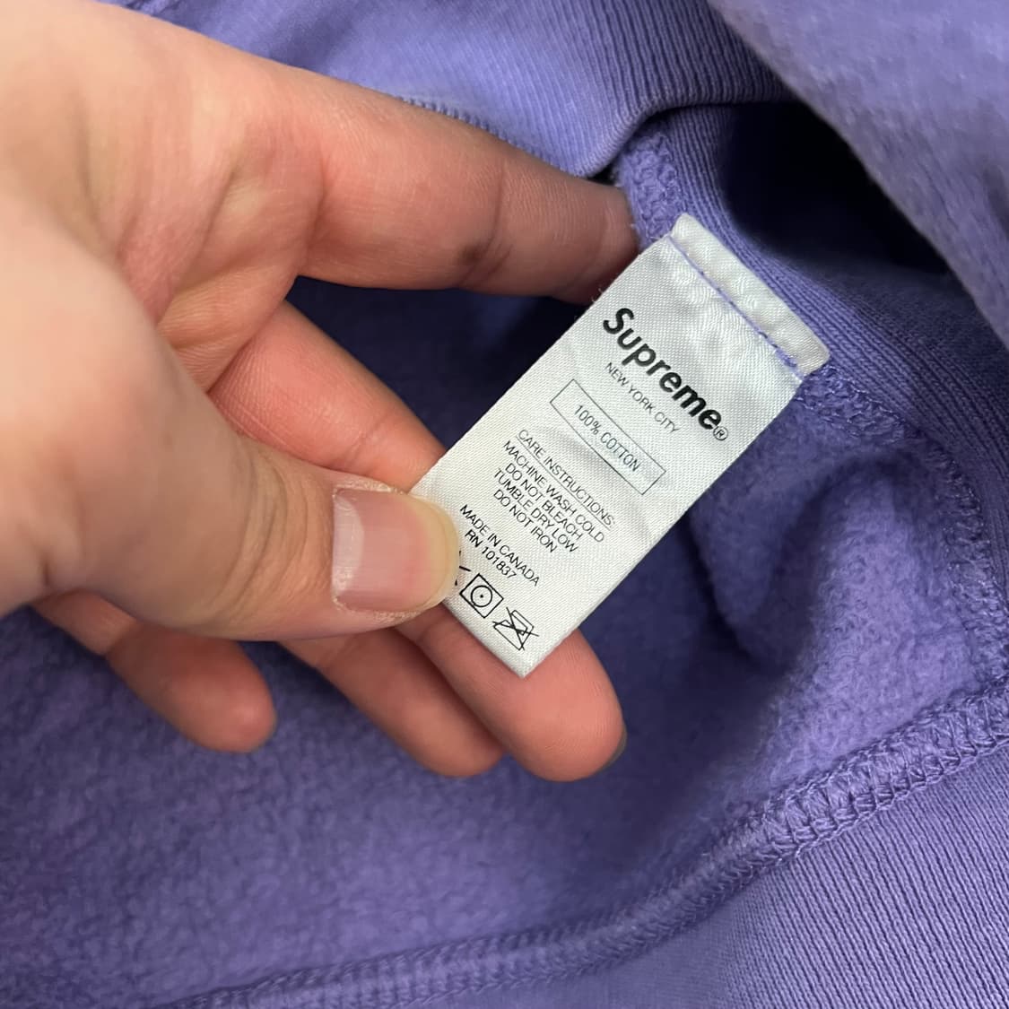 슈프림 19FW 셔닐 S로고 후디 라이트 바이올렛 상품이미지6