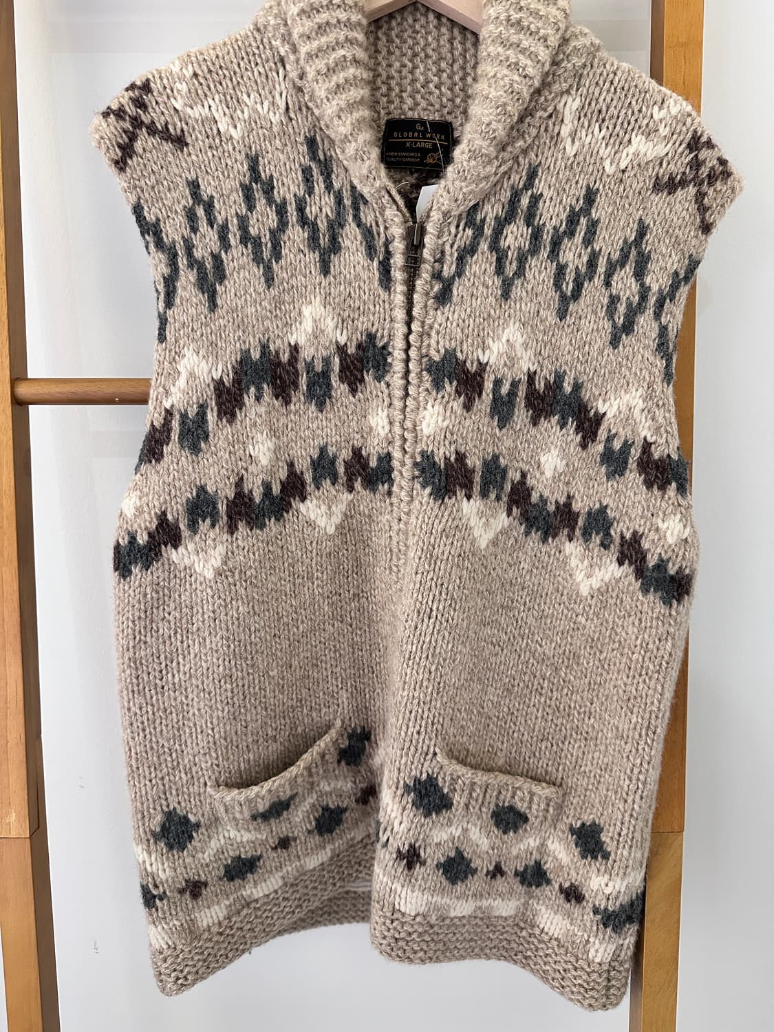 울 집업 베스트(일본빈티지) 상품이미지1