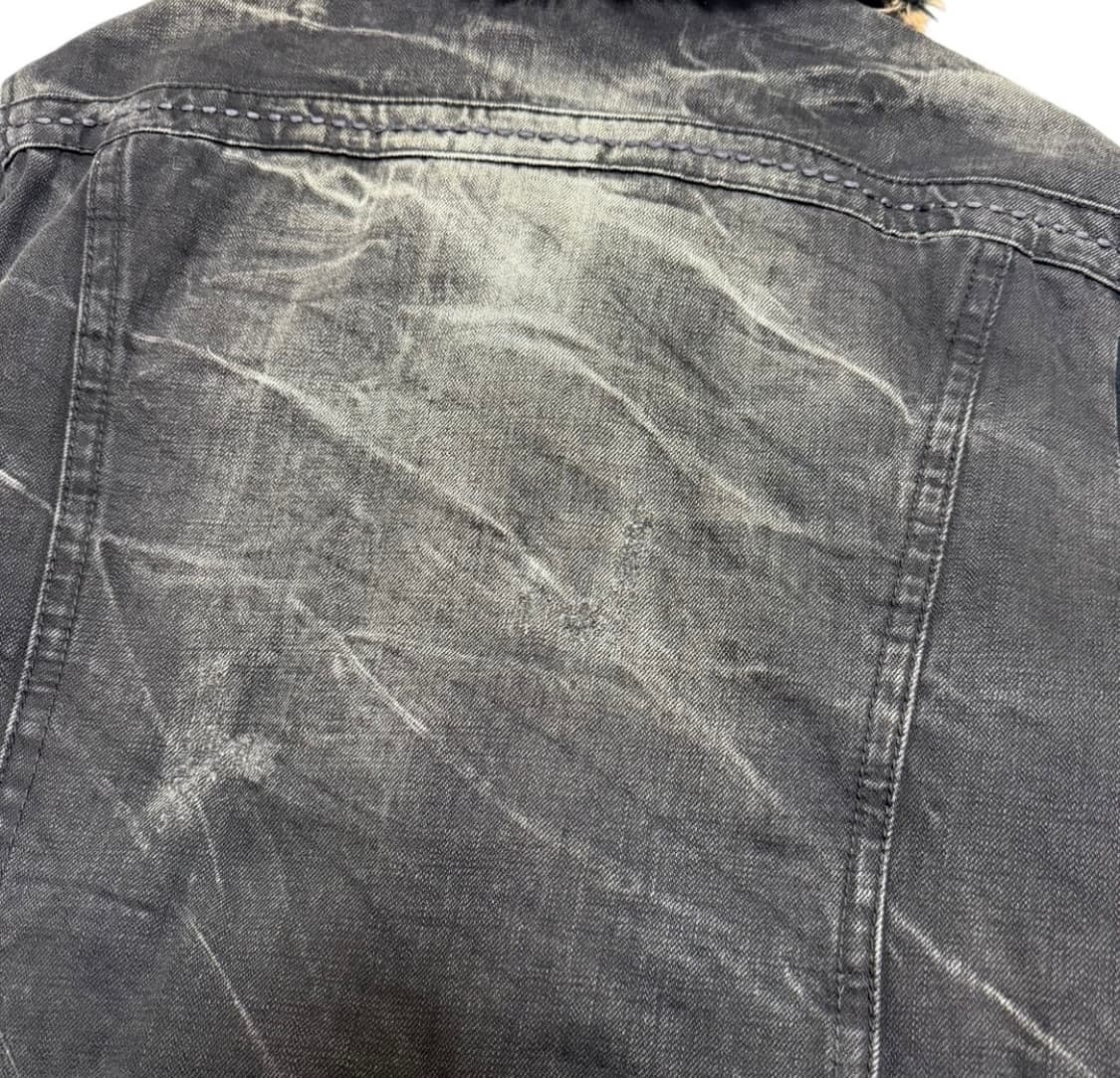 버커루 퍼카라 흑청 데님자켓 상품이미지9