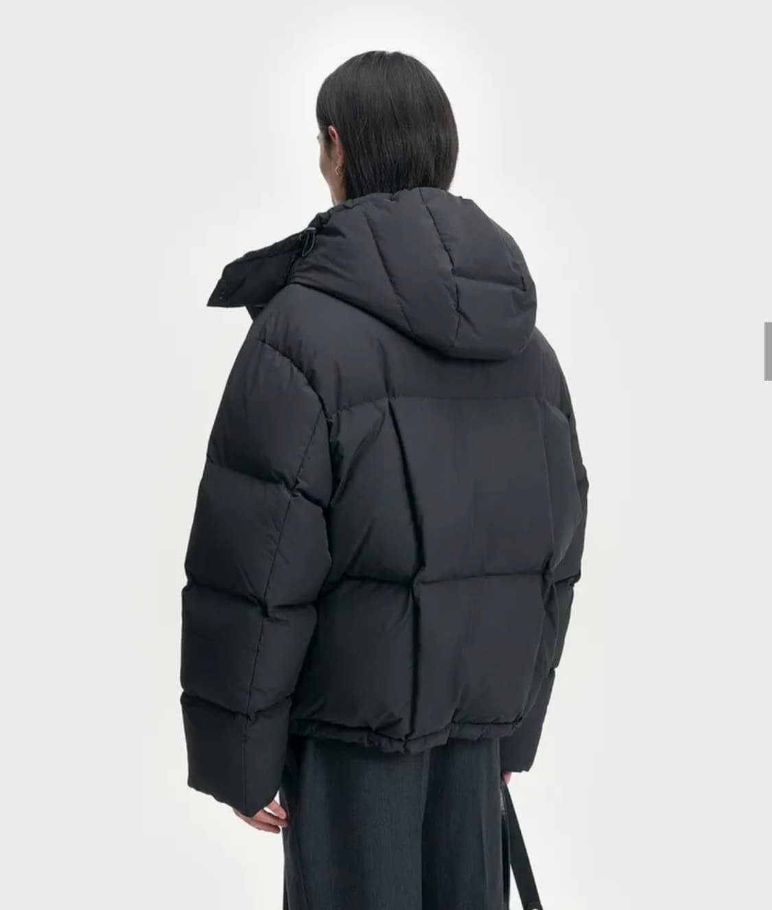 25FW 벨리에 크로스라인 후디스 구스다운 블랙 상품이미지2