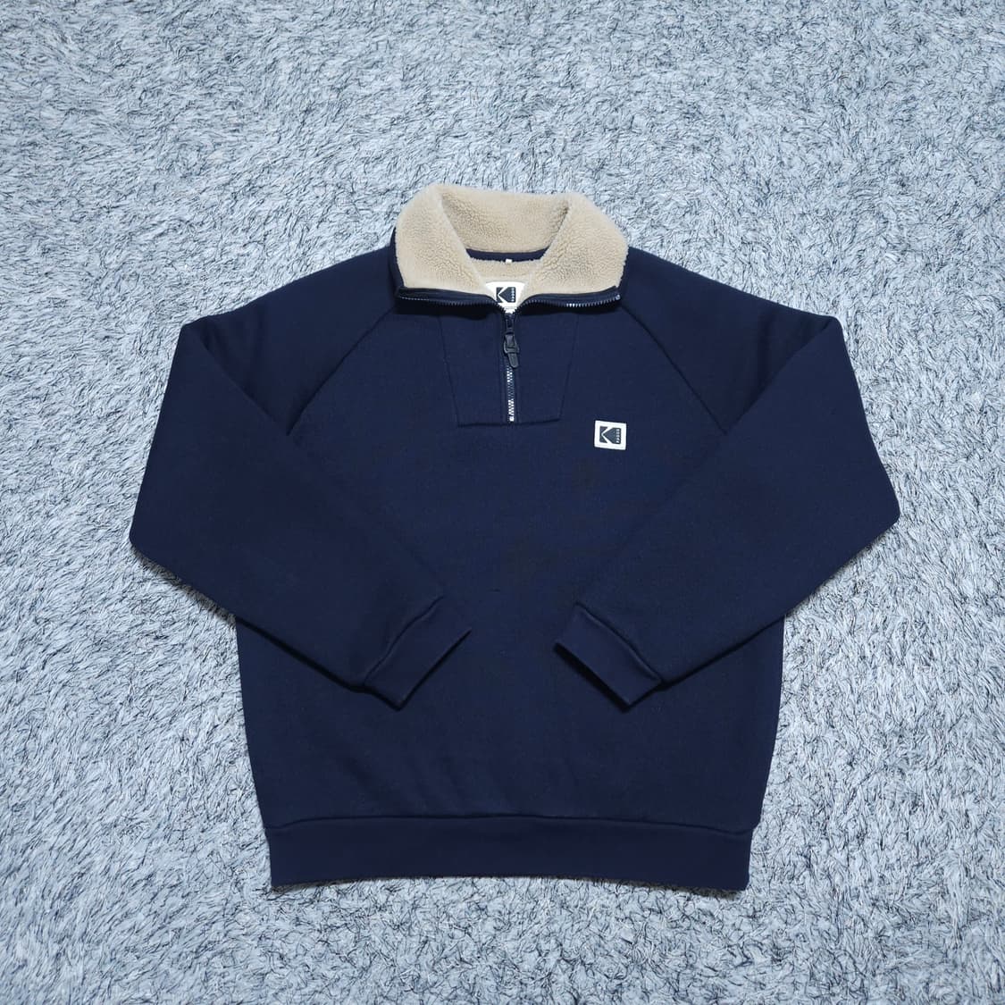 코닥) S(100~) 남자 브라우니 오버핏 니트하프집업 / 왕눈이샵 상품이미지1