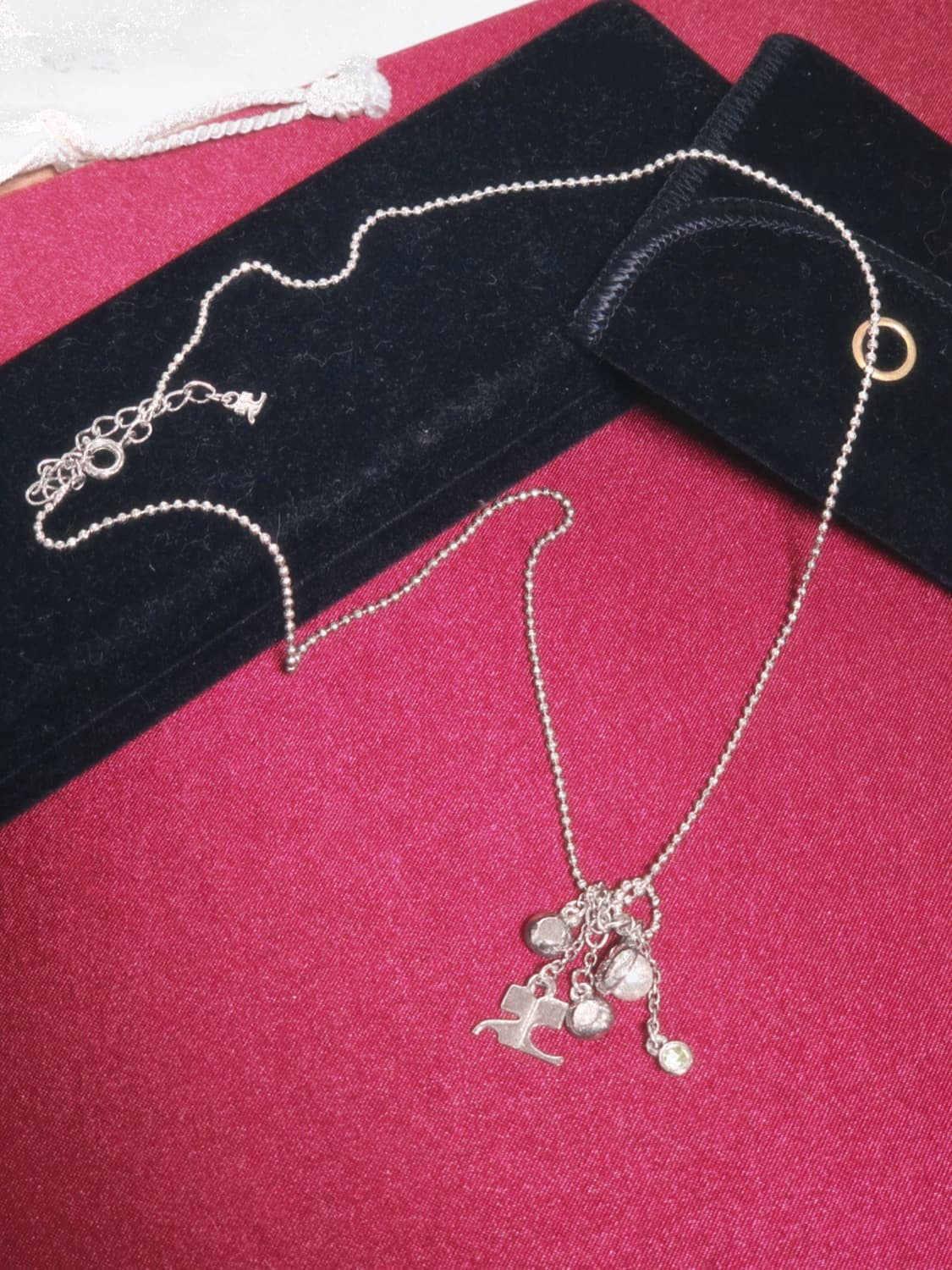 실버 쿠레쥬 목걸이 화이트큐빅 상품이미지1