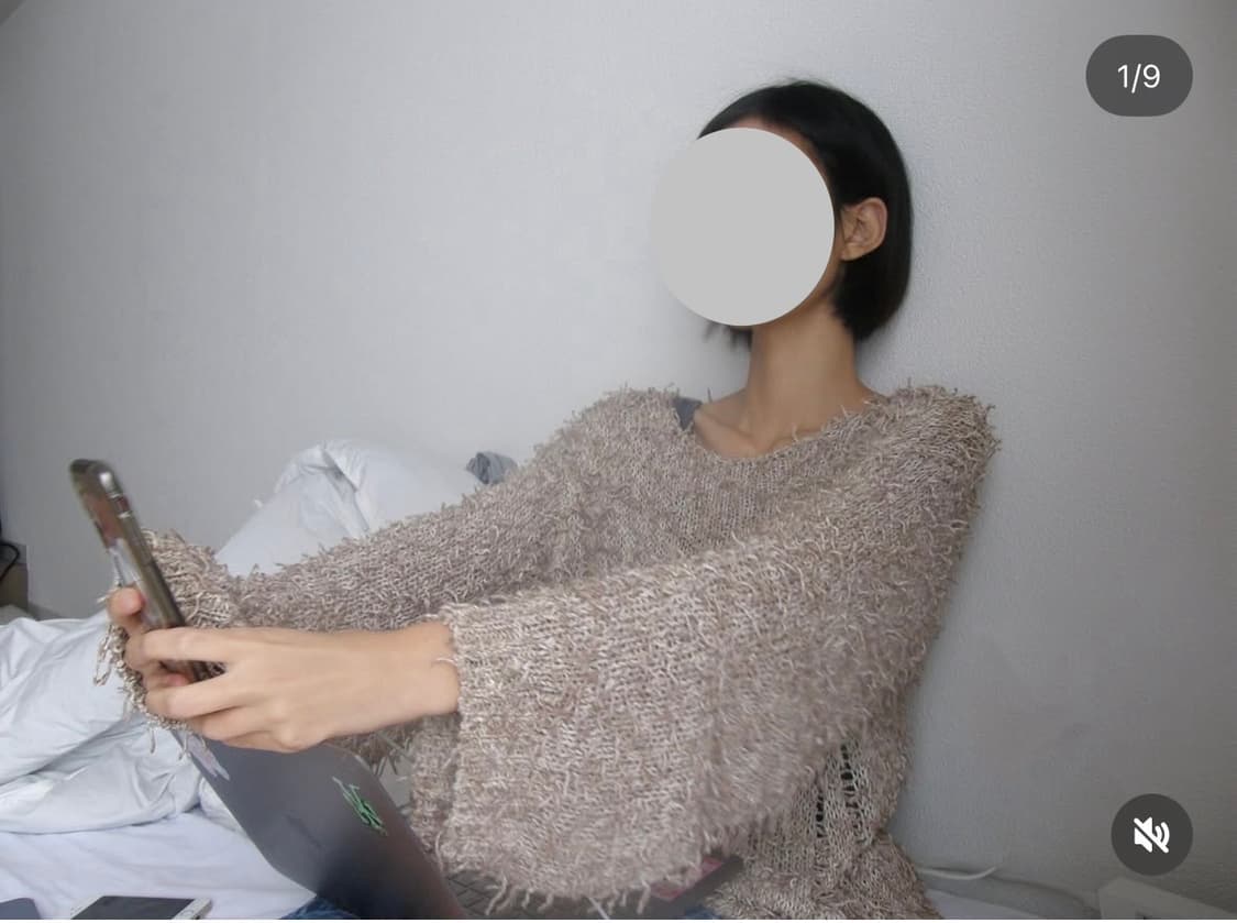 오픈yy 데미지 니트(베이지) 상품이미지3