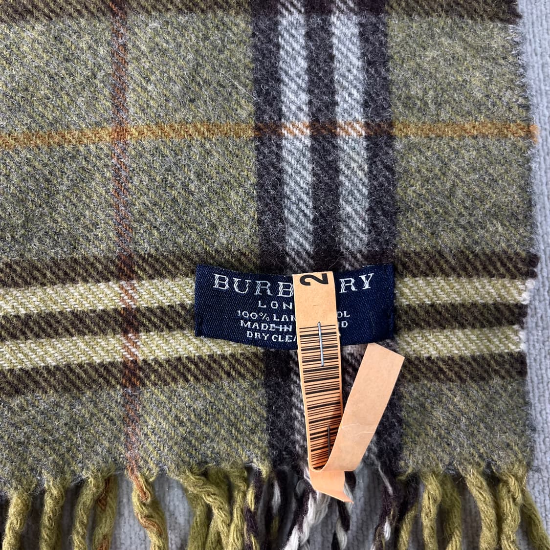 버버리 노바체크 램스울 그린 머플러  상품이미지3