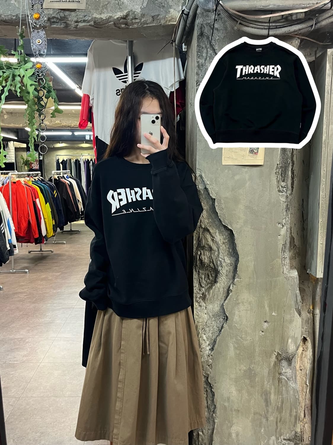 트레셔 맨투맨 블랙 L #csz1936 상품이미지1