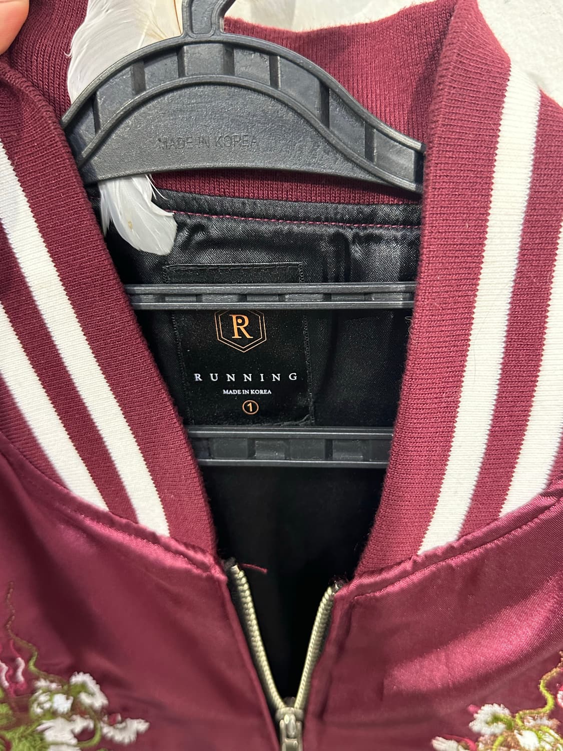 Jpn 일본빈티지 재패니즈 오리엔탈 런 버건지 용 스카잔 자켓 상품이미지10