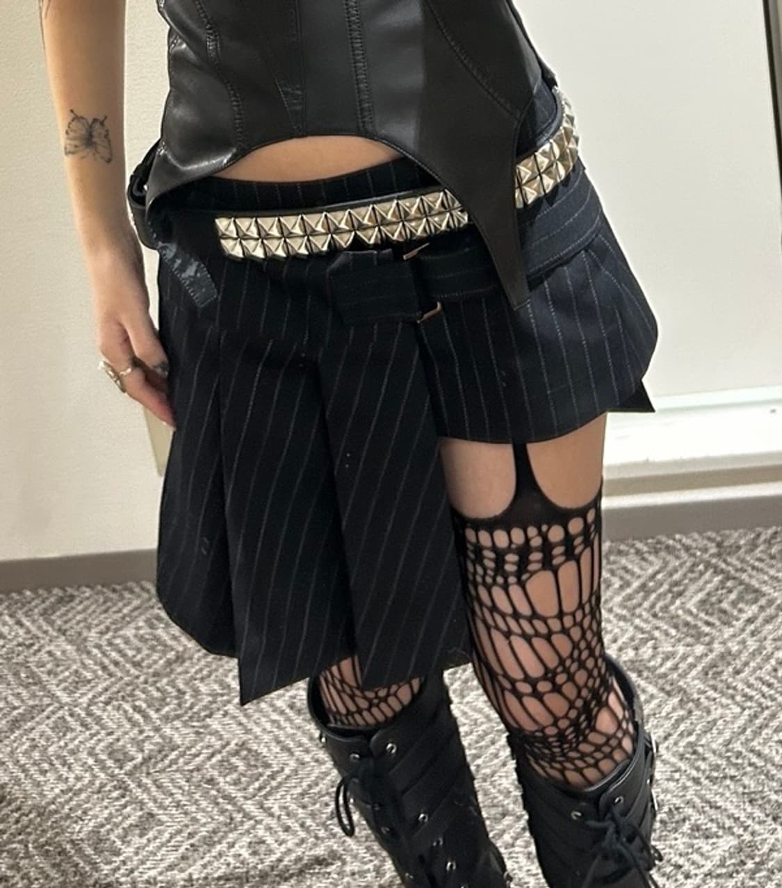 TELOPLAN 언발란스 랩스커트 상품이미지1