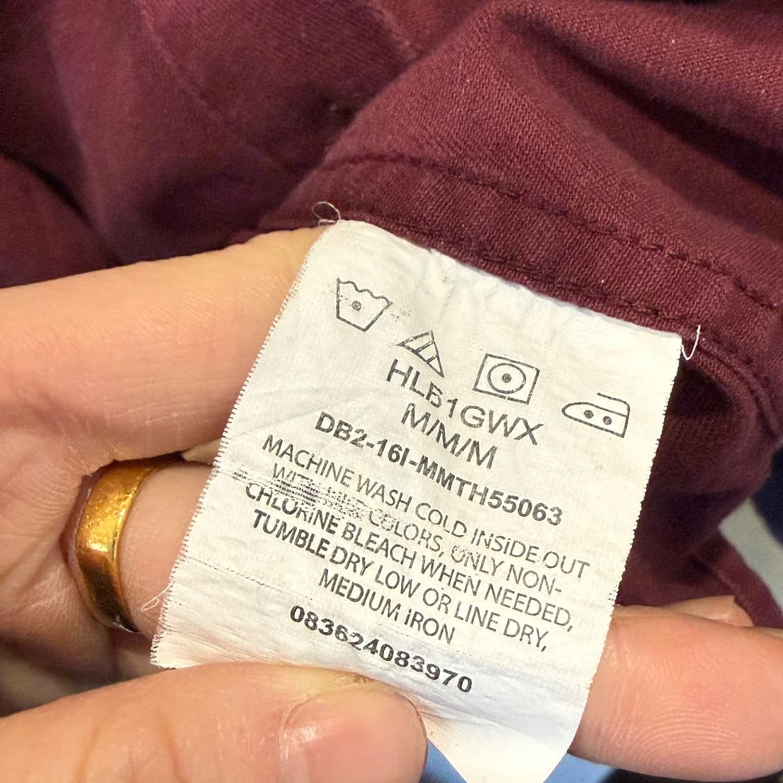 WRANGLER 랭글러 코튼 워크셔츠 투포켓 디테일 버건디 상품이미지7