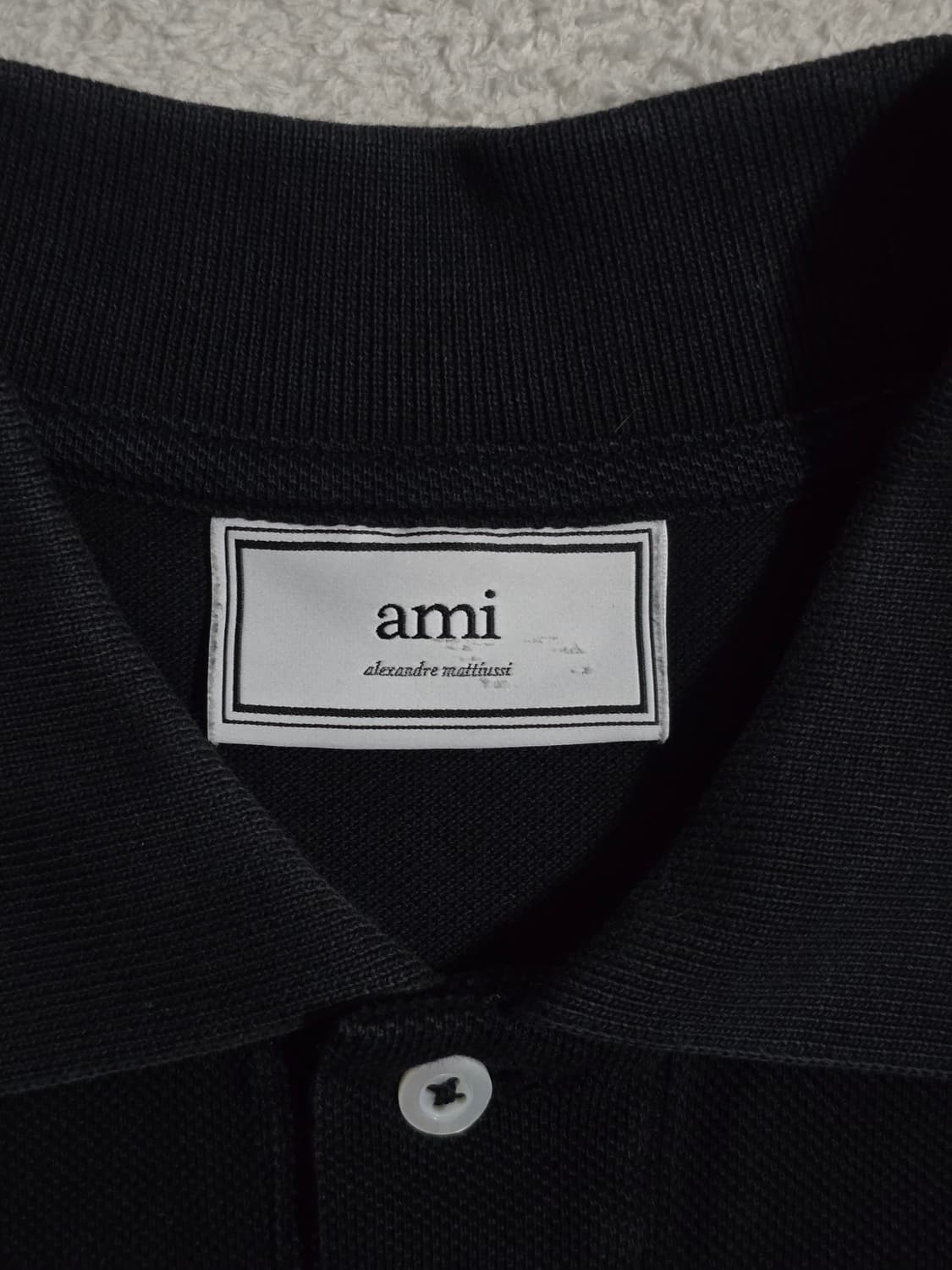 아미 AMI 하트로고 블랙 반팔카라티셔츠 상품이미지5
