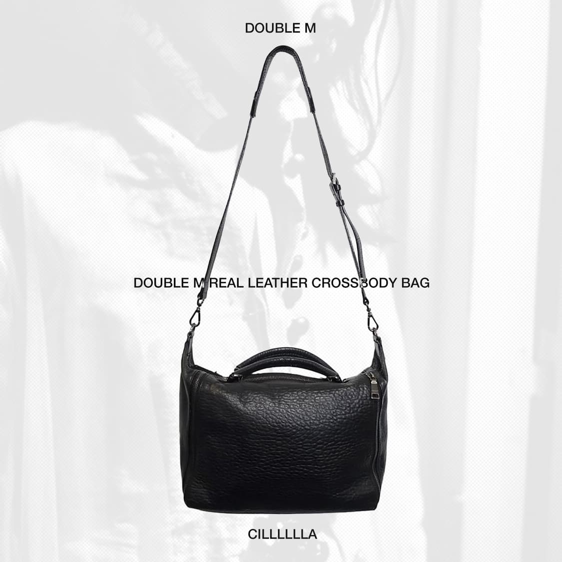 DOUBLE M 더블엠 리얼레더 크로스백 상품이미지1