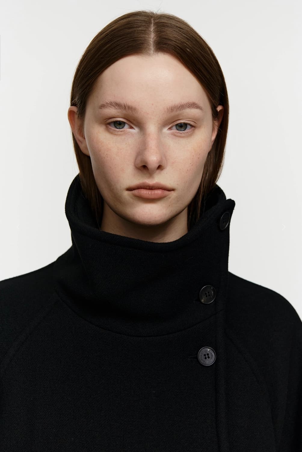 Burmula CASHMERE HIGH NECK COAT (BLACK) 상품이미지4