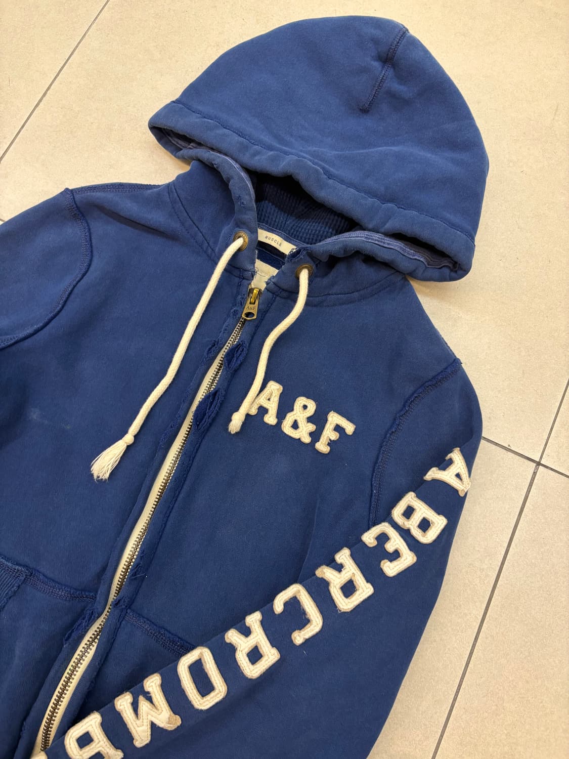 아베크롬비 블루 사이드라인 후드집업 상품이미지5