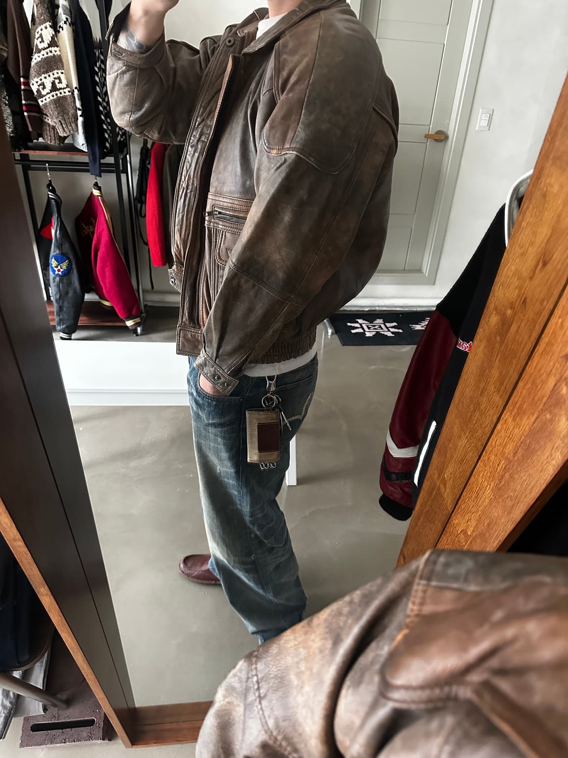 재패니즈 멀티 포켓 레더자켓 상품이미지2