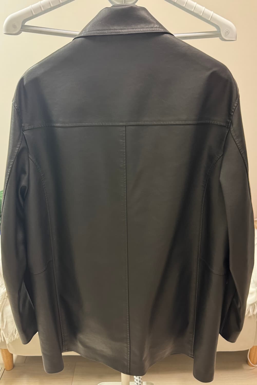 유니폼브릿지 vegan leather car coat black wash 상품이미지6